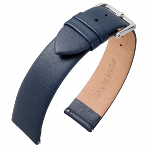 Horlogebandje Soepel Leer Donkerblauw