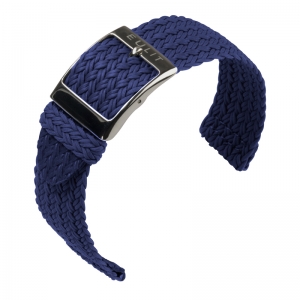 Eulit Two Piece Perlon Horlogeband Palma Pacific Marineblauw