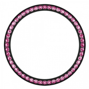 Marc Coblen / TW Steel Bezel 42mm Zwart Staal Roze Stenen - MCB42B209