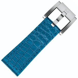 Marc Coblen / TW Steel Horlogeband Blauw Leer Alligator 22mm
