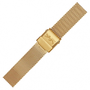 LLarsen / Lars Larsen 20mm Horlogeband Goud Staal Mesh
