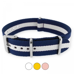 Regimental Navy White NATO G10 Military Nylon Strap