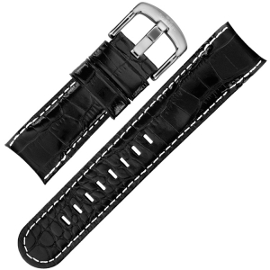 TW Steel Horlogebandje TW50 - Zwart Kroko Kalfsleer 22mm