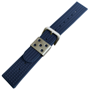 Waffle Strap Rubberen Horlogeband Blauw