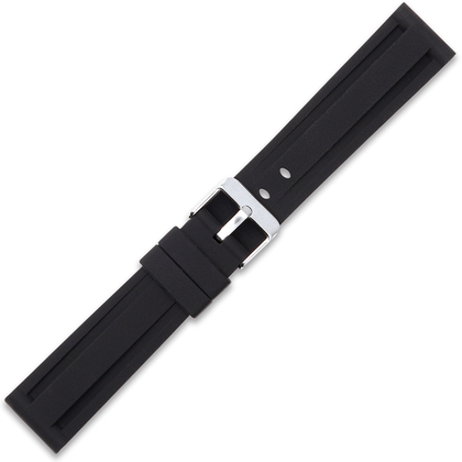Silicone Rubberen Horlogebandje Panerai Style Zwart