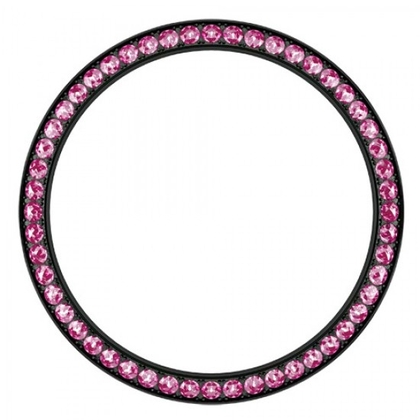 Marc Coblen / TW Steel Bezel 42mm Zwart Staal Roze Stenen - MCB42B209