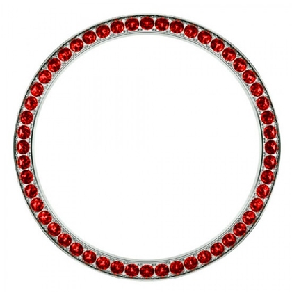 Marc Coblen / TW Steel Bezel 42mm Roestvrij Staal Rode Stenen - MCB42S227