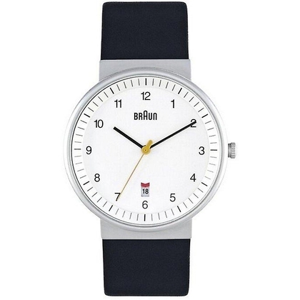 Braun BN0032WHBKG Horlogeband Zwart Leer