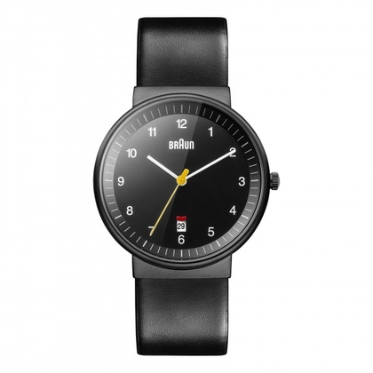 Braun Horlogeband voor BN0032BKBKG - Zwart Leer