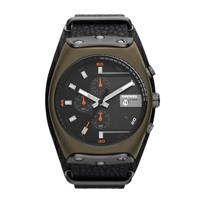 Diesel DZ4295 Horlogeband Zwart Leer