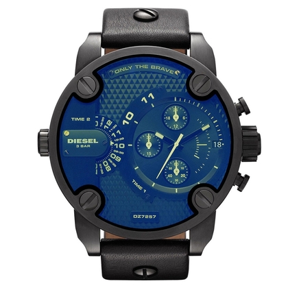 Diesel DZ7257 Horlogeband Zwart Leer