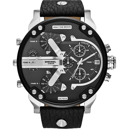 Diesel DZ7313 Horlogeband Zwart Leer 