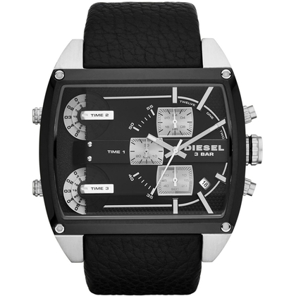 Diesel DZ7326  Horlogeband Zwart Leer