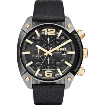 Diesel DZ4375 Horlogeband Zwart Leer 
