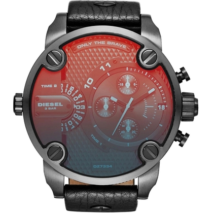 Diesel DZ7334 Horlogeband Zwart Leer