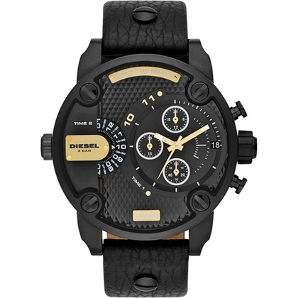 Diesel DZ7286 Horlogeband Zwart Leer