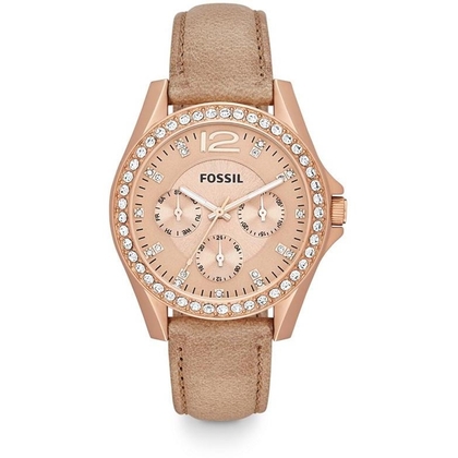 Fossil ES3363 Horlogeband Beige Leer