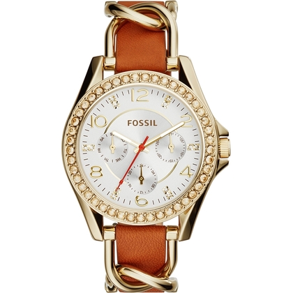 Fossil ES3723 Horlogeband Bruin Leer 
