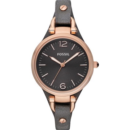 Fossil ES3077 Horlogeband Zwart Leer  