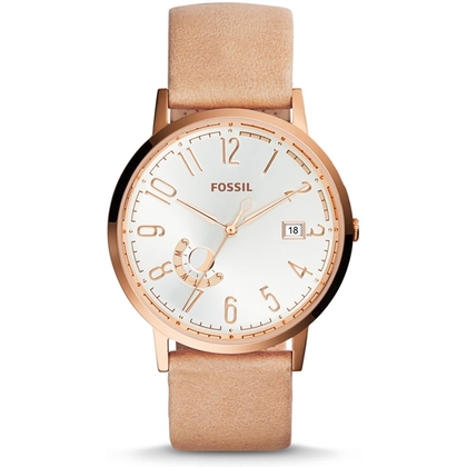 Fossil ES3751 Horlogeband Beige Leer