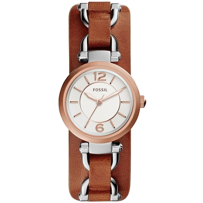 Fossil ES3855 Horlogeband Bruin Leer 