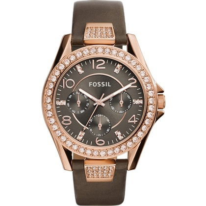 Fossil ES3888 Horlogeband Bruin Leer 