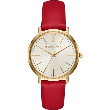 Michael Kors MK2596 Horlogeband Rood Leer 