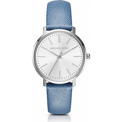 Michael Kors MK2495 Horlogeband Blauw Leer