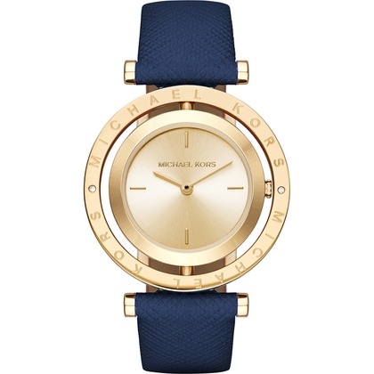 Michael Kors MK2526 Horlogeband Blauw Leer