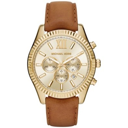 Michael Kors MK8447 Horlogeband Bruin Leer