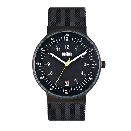Braun BN0082BKBKMHG horlogeband Zwart Mesh (Milanese)