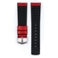 Hirsch Tiger Performance Horlogeband Rood Leer / Zwart Rubber