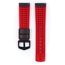 Hirsch Ayrton Performance Horlogeband Zwart Leer / Rood Rubber