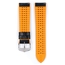 Hirsch Andy Performance Horlogeband Zwart Leer / Oranje Rubber