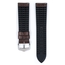 Hirsch Paul Performance Horlogeband Donkerbruin Leer / Zwart Rubber