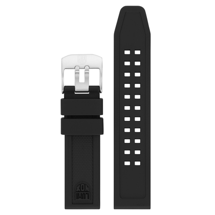 Luminox 7050 7060 Series Horlogeband Zwart Rubber 20mm - FP.7050.20