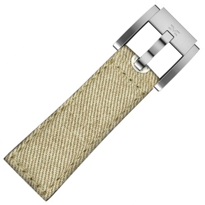 Marc Coblen / TW Steel Horlogeband Khaki Denim op Leer 22mm