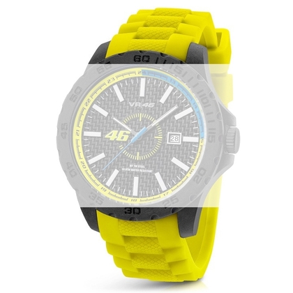 TW Steel VR1 Valentino Rossi VR|46 Horlogebandje - Geel Rubber 20mm