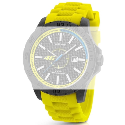 TW Steel VR2 Valentino Rossi VR|46 Horlogebandje - Geel Rubber 22mm