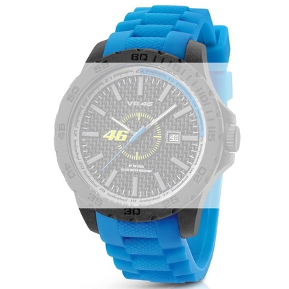 TW Steel VR6 Valentino Rossi VR|46 Horlogebandje - Blauw Rubber 22mm