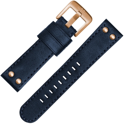 TW Steel Horlogebandje CS62, CS64 Blauw 24mm 