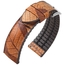 Hirsch Leaf Performance Horlogeband Echt Blad Bruin / Bruin Rubber