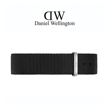 Daniel Wellington 14mm Petite Cornwall Zwart Nato Horlogebandje RVS Gesp