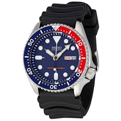 Seiko Z22 Horlogeband Zwart Rubber SKX009 - ZONDER GESP - 22mm