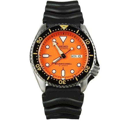 Seiko Z22 Horlogeband Zwart Rubber SKX011 - 22mm