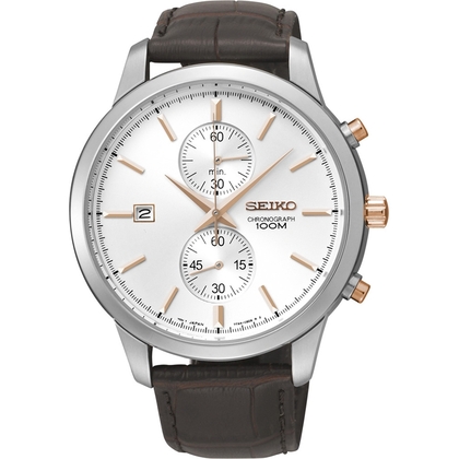 Seiko Quartz Horlogeband SNN277P1 Bruin Leer 