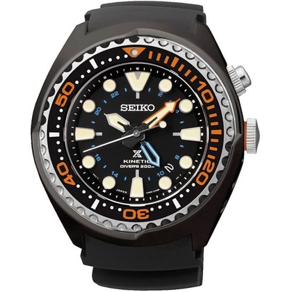 Seiko Prospex Kinetic Horlogeband SUN023 Zwart Rubber