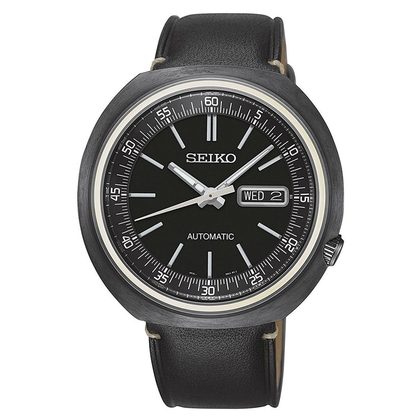 Seiko Recraft Automatic Horlogeband SRPC15K1 Zwart Leer