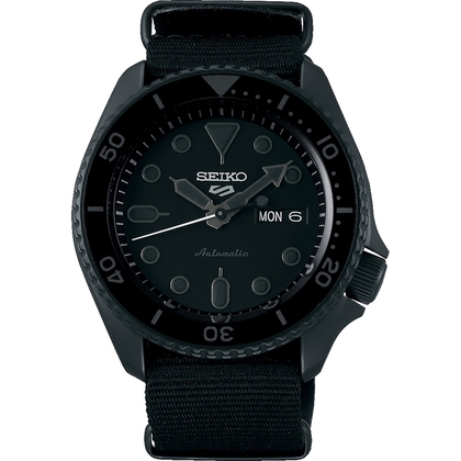 Seiko 5 Sports Horlogeband SRPD79 Zwart Nato 22mm