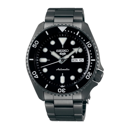 Seiko 5 Sports Horlogeband SRPD65K1 Zwart Roestvrij Staal 22mm